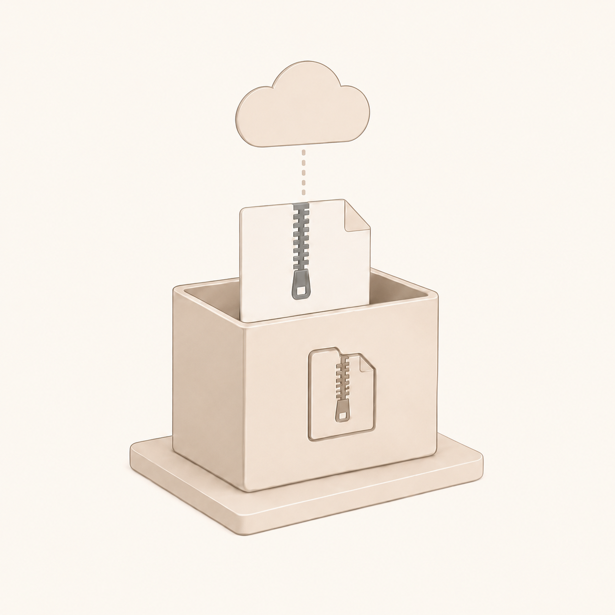 An opaque archive box that only holds files.